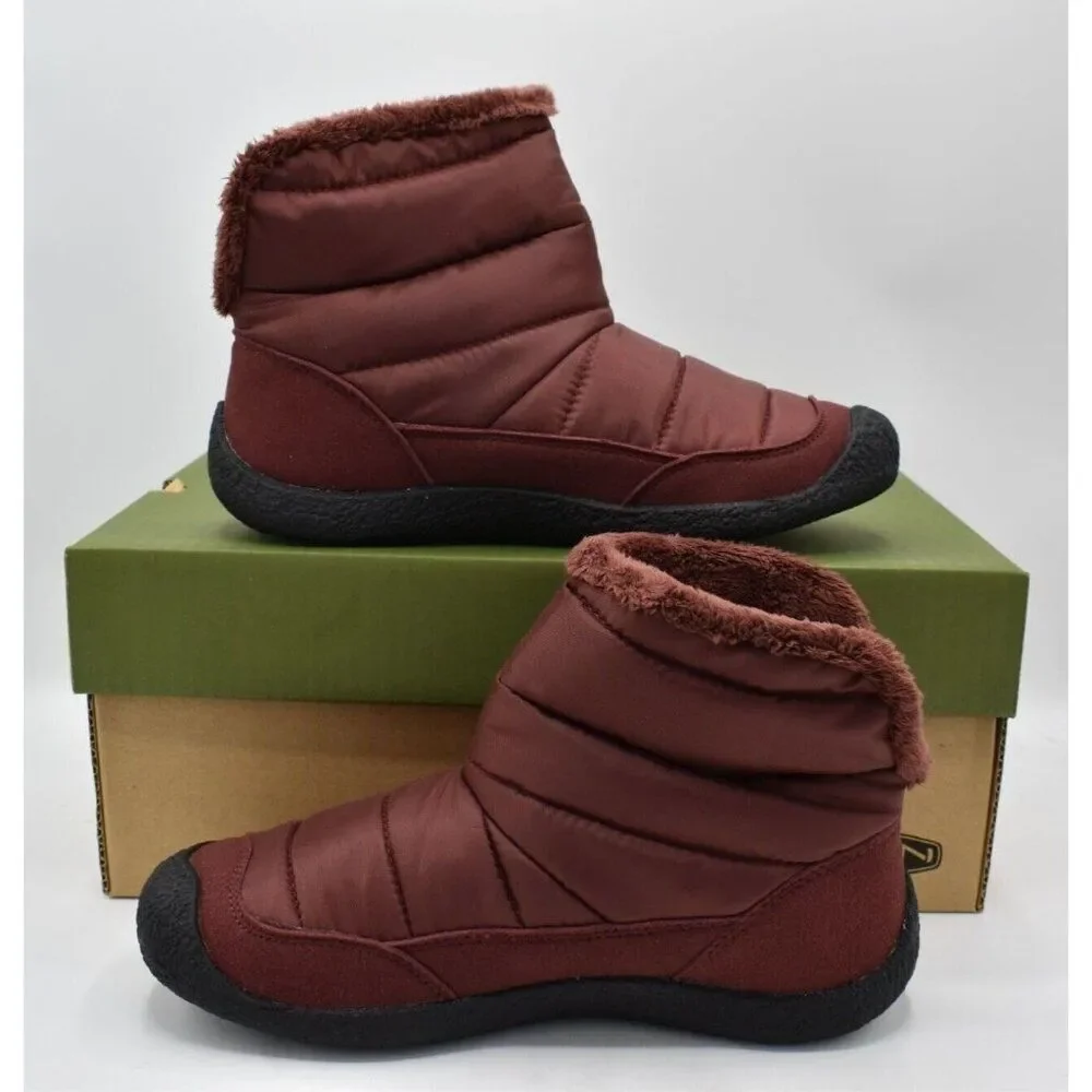 Keen Womens Size 10.5‎ Howser Fold Down Andorra Burgundy Insulated Pull On Shoes